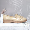 Baleta taupe charol para mujer H-MARCELA
