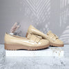 Baleta taupe charol para mujer H-MARCELA
