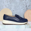 Mocasin azul oscuro para mujer H-NANCY