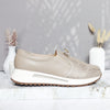 Mocasin taupe x folia cuero para mujer H-NANCY