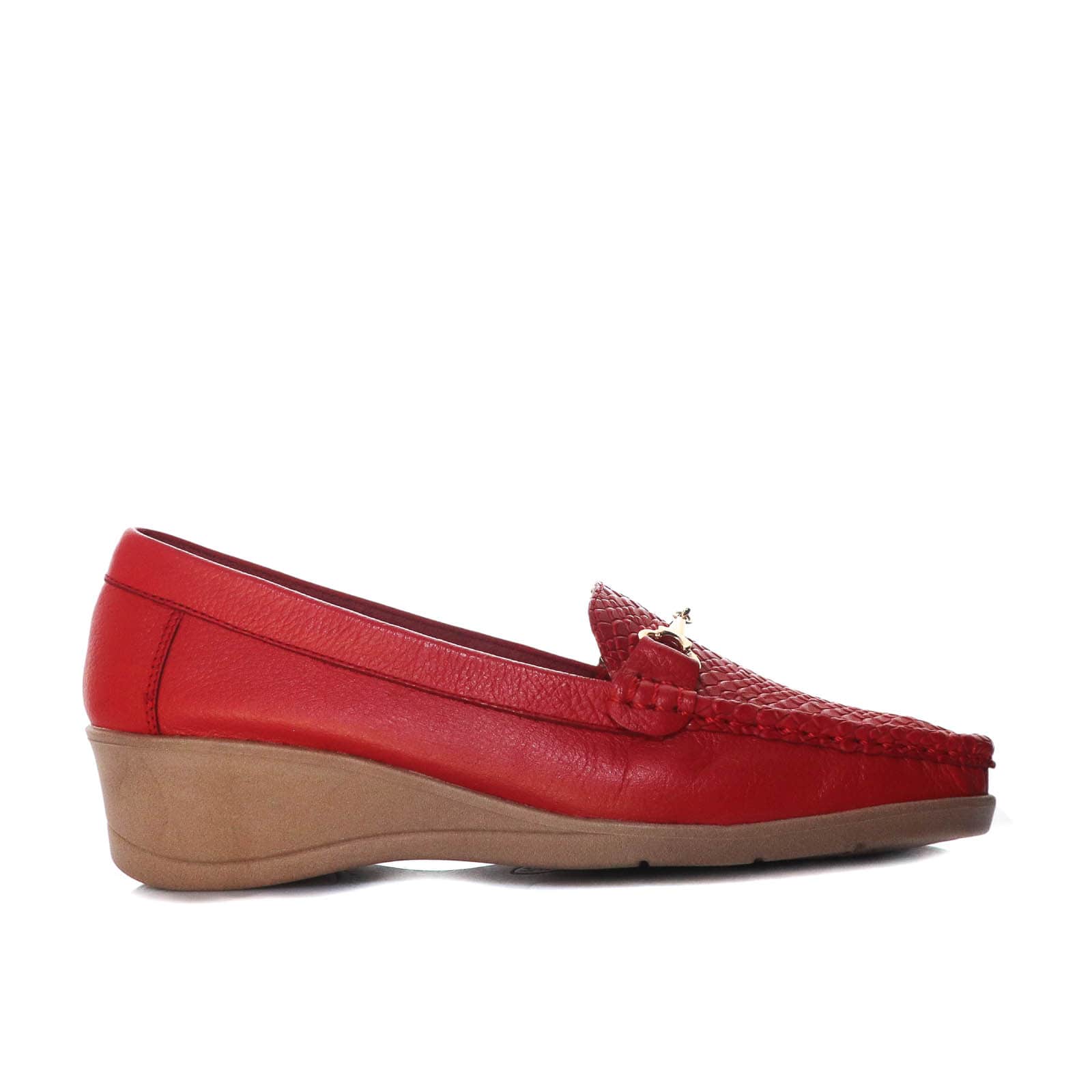Mocasin rojo cuero para mujer SOFIA-Z426