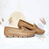 Mocasin miel cuero para mujer TA09-Z449