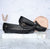 Mocasin negro x dino cuero para mujer TA09-Z449