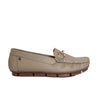 Mocasin taupe cuero para mujer TA09-Z449