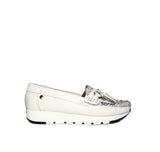 Mocasin crema cuero para mujer TA11-Z449