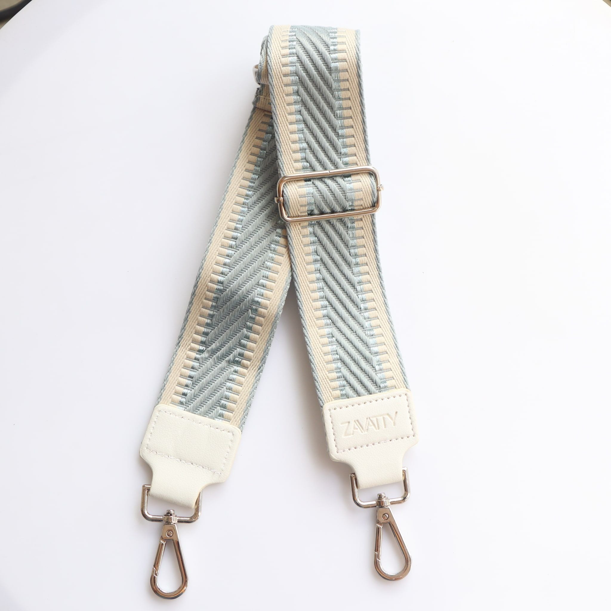 Reata para bolsos de mujer REA1 COLOR BLANCO CON BEIGE