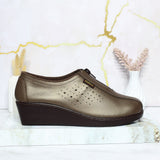 Mocasin cafe metal para mujer RO0875