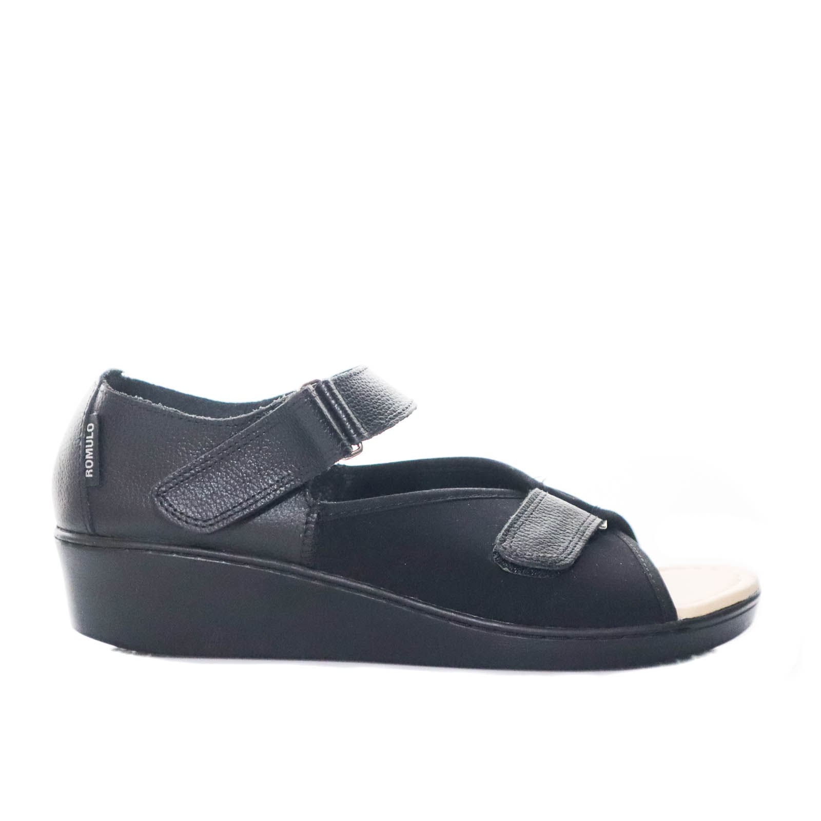 Romulo sandalia negro para mujer RO3188