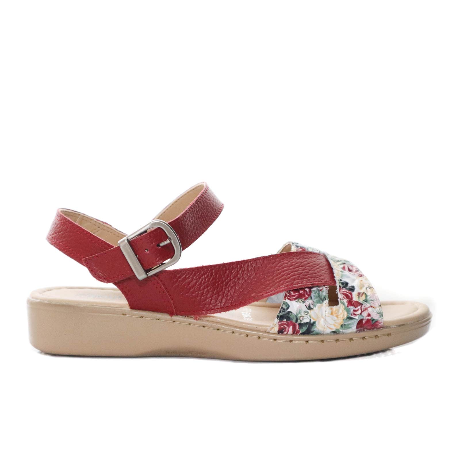 Romulo sandalia rojo por combinado para mujer RO5004