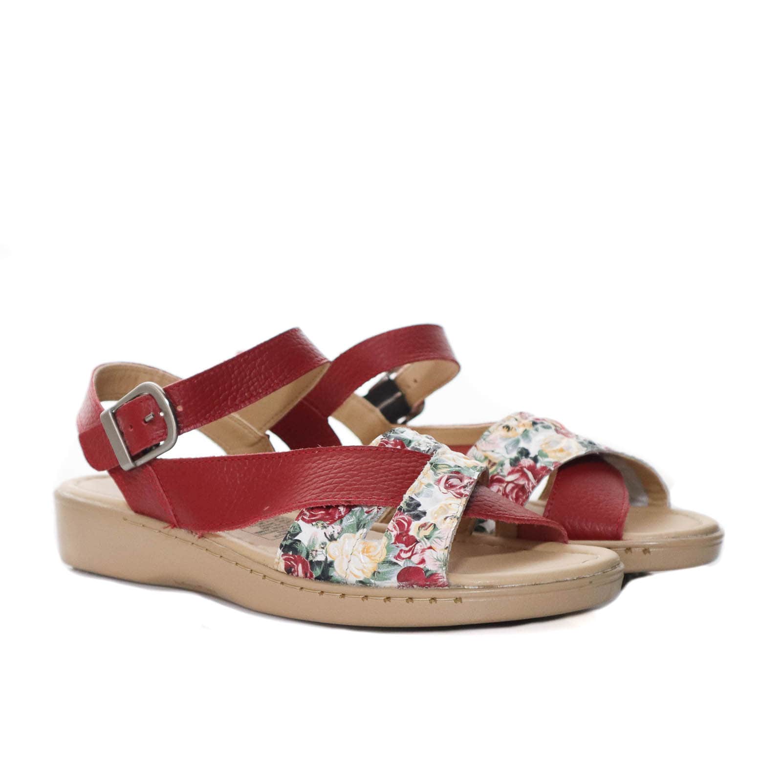 Romulo sandalia rojo por combinado para mujer RO5004