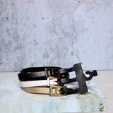 Correa negro/champaña/talco para mujer SBELT2