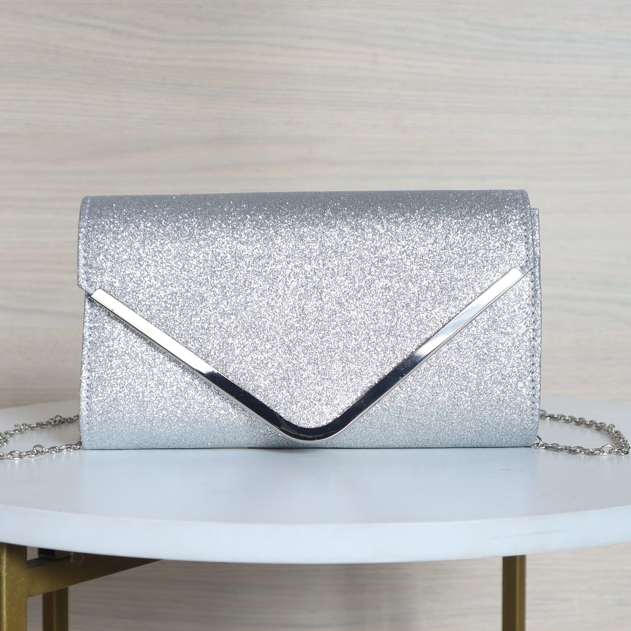 Bolsos fiesta plateado para mujer SOZ63