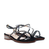 Sandalia plana negro nobuck para mujer 2564-Z527