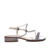 Sandalia plana plata charol para mujer 2564-Z527