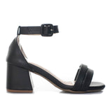 Sandalia tacon negro nobuck para mujer Q141-Z471