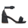 Sandalia tacon negro nobuck para mujer Q141-Z471