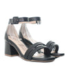 Sandalia tacon negro nobuck para mujer Q141-Z471