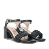 Sandalia tacon negro para mujer Q146-Z471