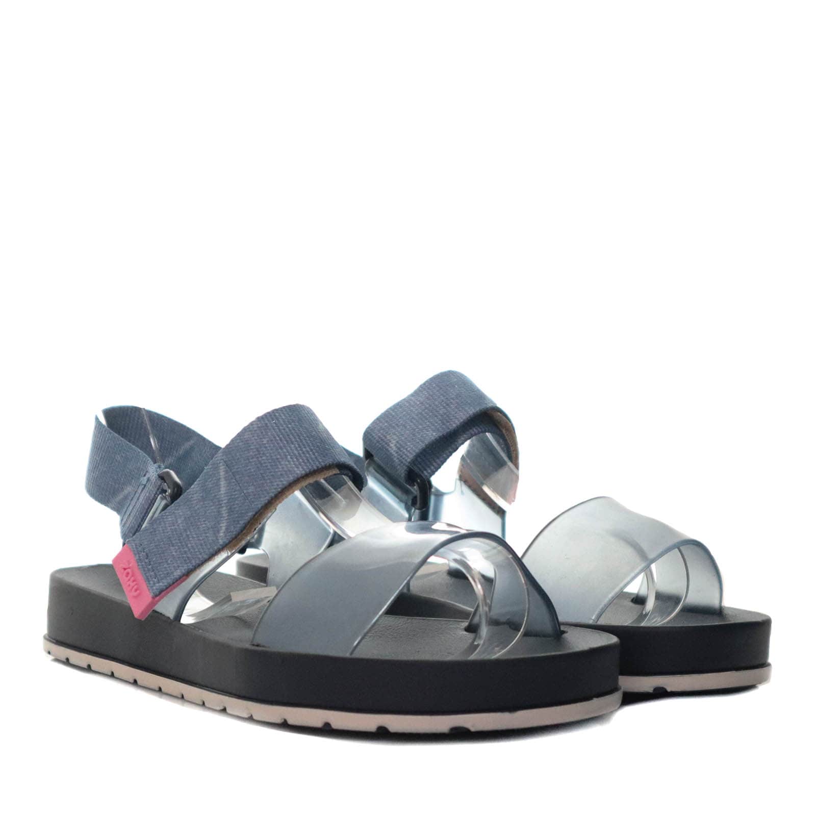 Botin / tacon azul oscuro x jean para mujer za18036
