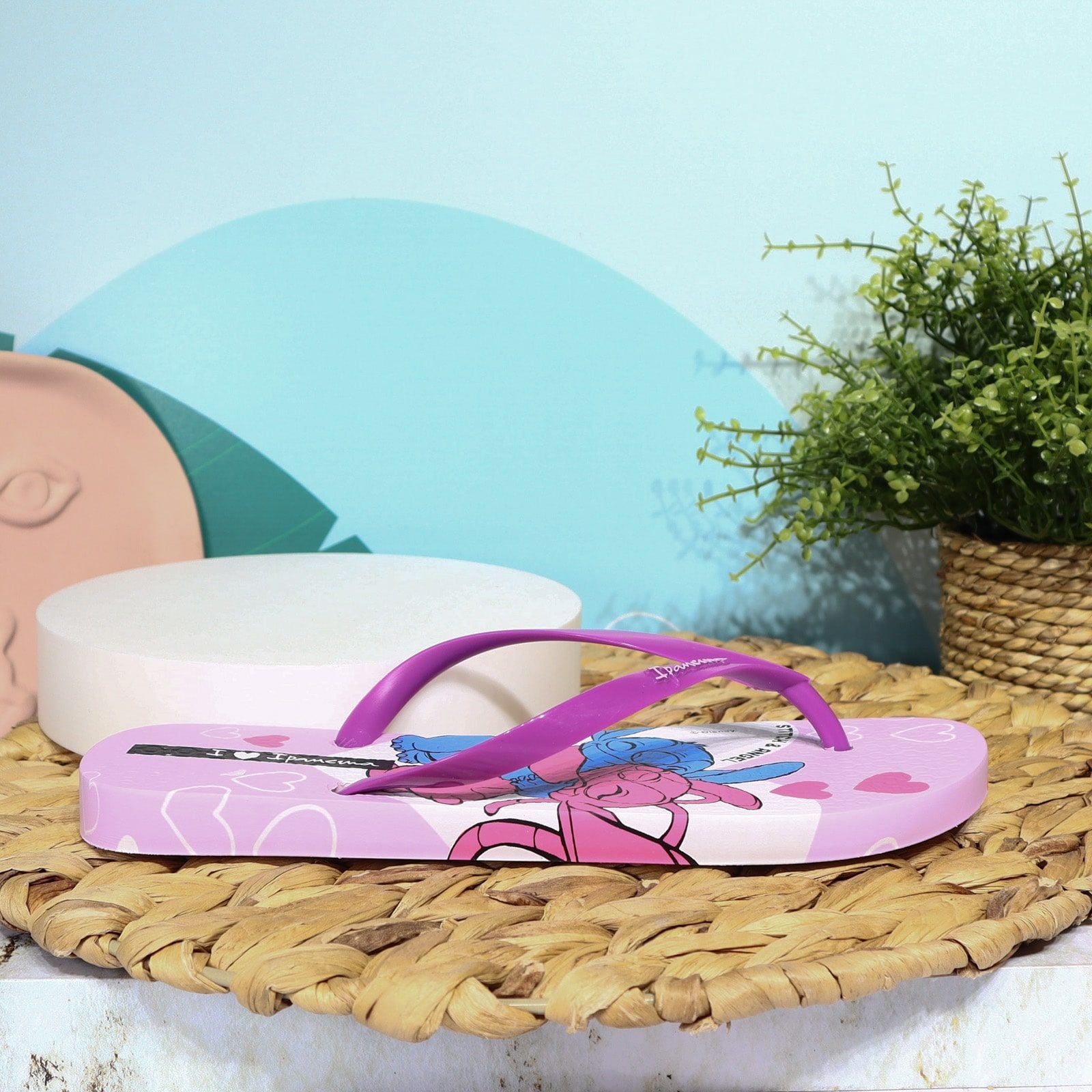 Sandalia plana lila x stitch para mujer VT83812