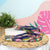 Sandalia plana azul x colores para mujer VT83883