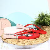 Sandalia plana rojo x rosa para mujer VT83812