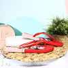 Sandalia plana rojo x rosa para mujer VT83812