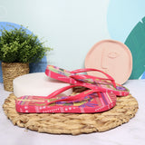 Sandalia plana fucsia para mujer VT25483