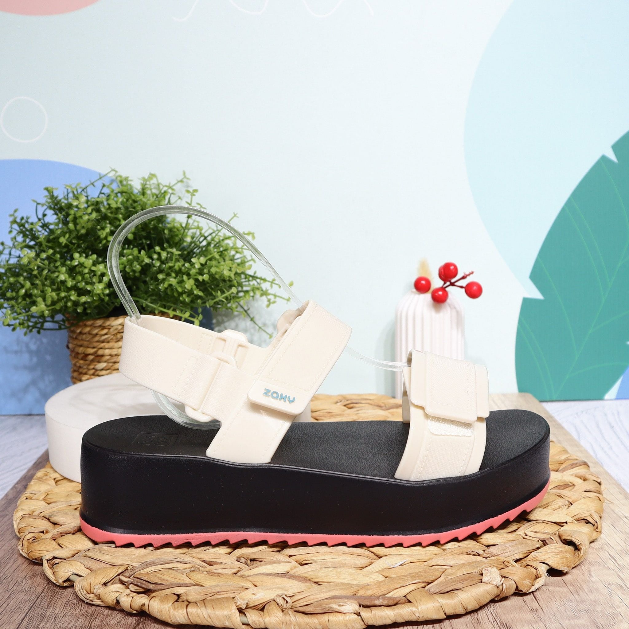 Zaxy beige x negro para mujer ZA19282