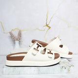 Sandalia plana talco para mujer 01-Z43