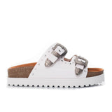 Sandalia plana blanco para mujer 1001-Z683