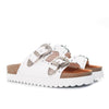 Sandalia plana blanco para mujer 1001-Z683