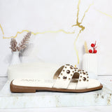 Sandalia plana talco para mujer 1002-Z148