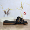 Sandalia plana negro para mujer 1006-Z148