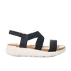 Sandalia plana negro x talco para mujer 1019-Z83