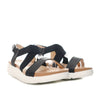 Sandalia plana negro x talco para mujer 1019-Z83