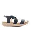 Sandalia plana negro x cafe para mujer 1019-Z83