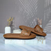 Sandalia plana miel para mujer 1027-Z43