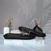 Sandalia plana negro para mujer 1027-Z43