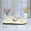 Sandalia plana talco para mujer 1029-Z43