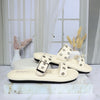Sandalia plana talco para mujer 1029-Z43