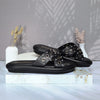 Sandalia plana negro para mujer 1030-Z43