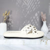 Sandalia plana talco para mujer 1030-Z43