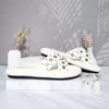 Sandalia plana talco para mujer 1030-Z43