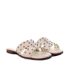 Sandalia plana talco x plata para mujer 105-Z43