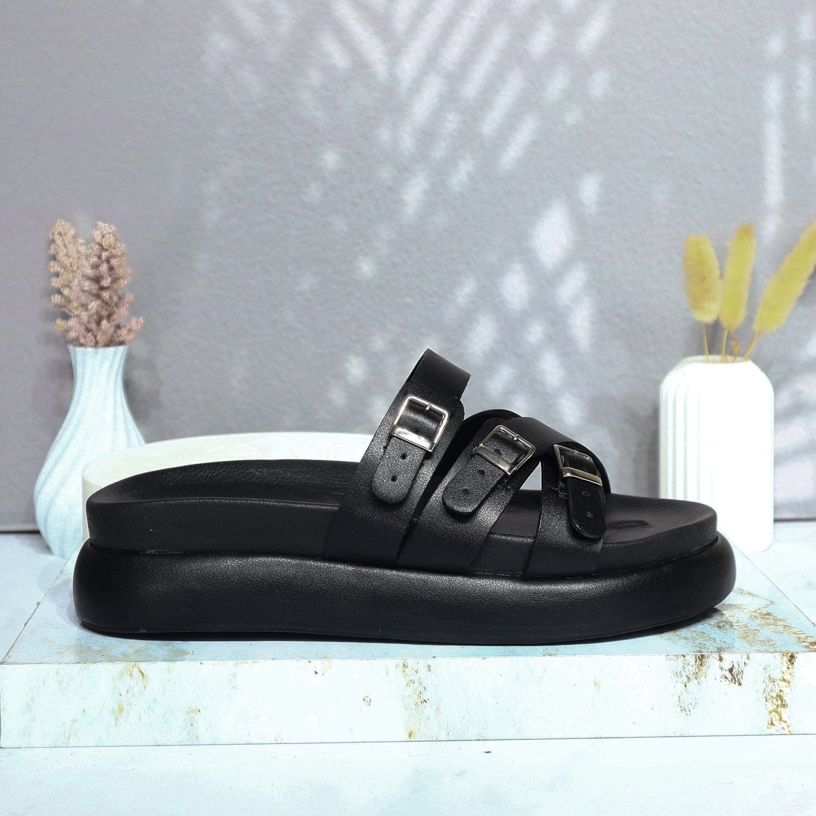 Sandalia tacon negro para mujer 1061-Z43