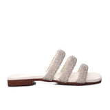 Sandalia plana talco para mujer 108-Z43