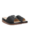 Sandalia plana negro para mujer 127-Z431