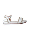 Sandalia plana talco para mujer 1801-Z101