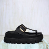 Sandalia canoa negro para mujer 2000A-Z620